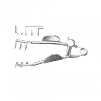 Buckley Wound Spreader 3 x 3 Sharp Prongs Stainless Steel, 6 cm - 2 1/4"